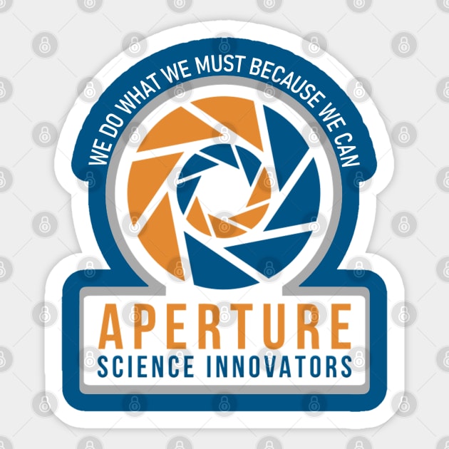 Aperture Science Innovators Sticker by INLE Designs